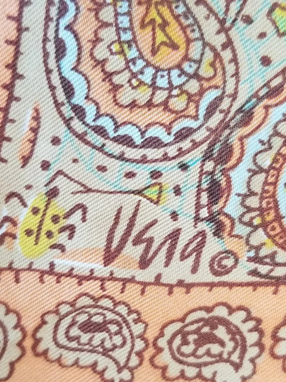 1960s Vera Silk Scarf 22